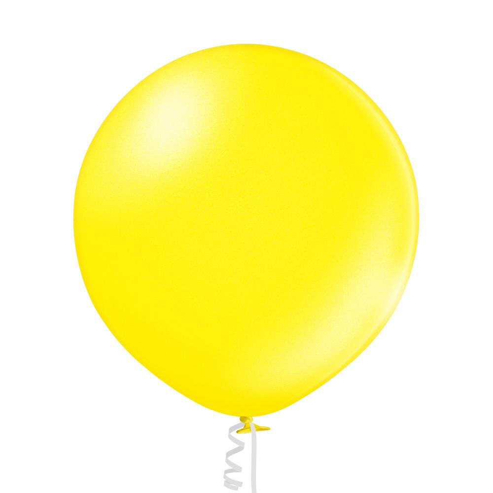 Ballon XL metallic zitronengelb - Latex Ballone Uni XL metallic