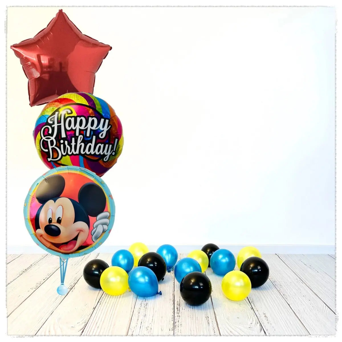 Aluminium-Ballon „Alles Gute Zum Geburtstag“ Mit Mickey Mouse – 45 Cm – Für Helium Oder Luft