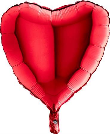 Herz rot Ballon (mit Helium gefüllt) - Herz Ballon helium