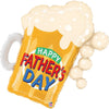 XL Happy Fathers Day Bier Ballon (mit Helium gefüllt)