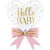 XL Hello Baby "Girl" Ballon (mit Helium gefüllt)