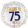 Cheers to 75 Years Ballon (mit Helium gefüllt)