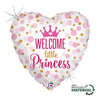 Welcome little Princess Herz Ballon (mit Helium gefüllt)