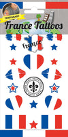Frankreich Fan Tattoos temporär