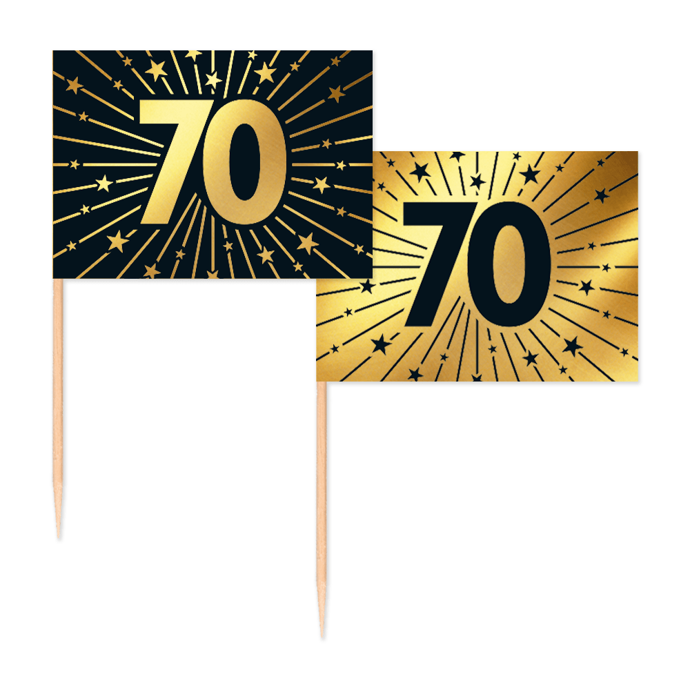 70. Geburtstag Fahnen Sticks - Flaggen Sticks