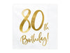 80 Geburtstag Servietten gold
