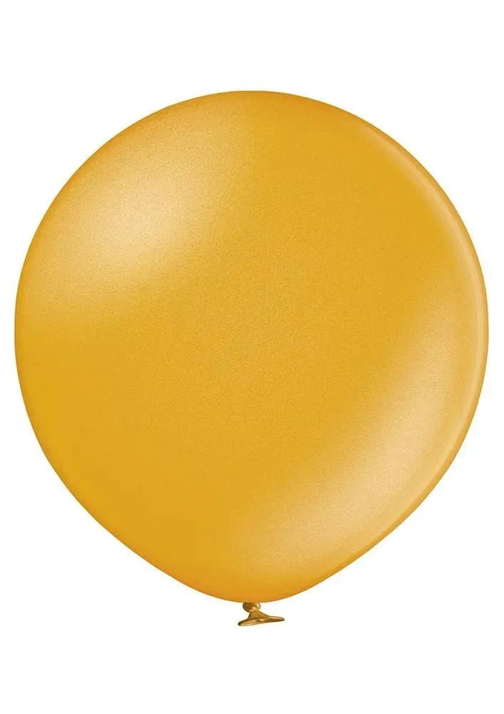 Ballon XL metallic gold - Latex Ballone Uni XL metallic