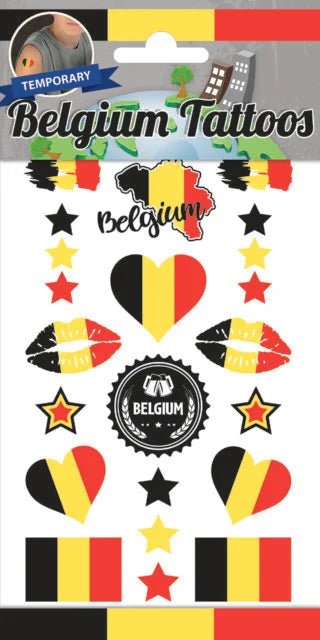 Belgien Fan Tattoos temporär - Temporäre Tattoos