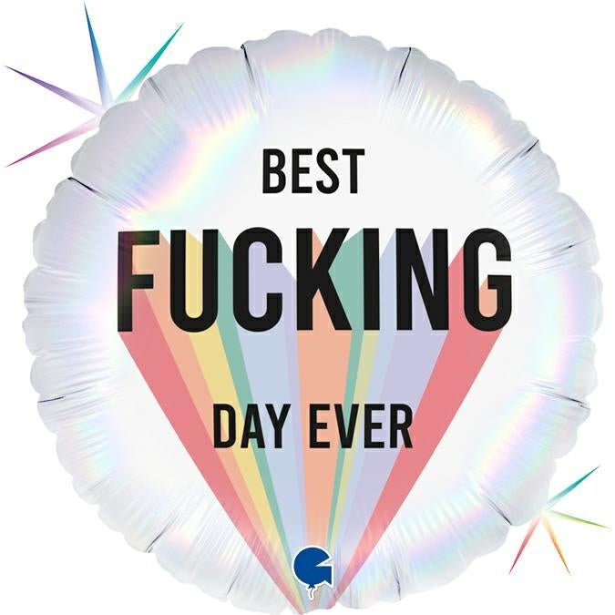 Best Fucking Day Ever Ballon (mit Helium gefüllt) - Herz Ballon helium