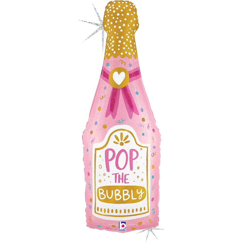 Bubbly Champagner Flasche (mit Helium gefüllt) - Supershape helium