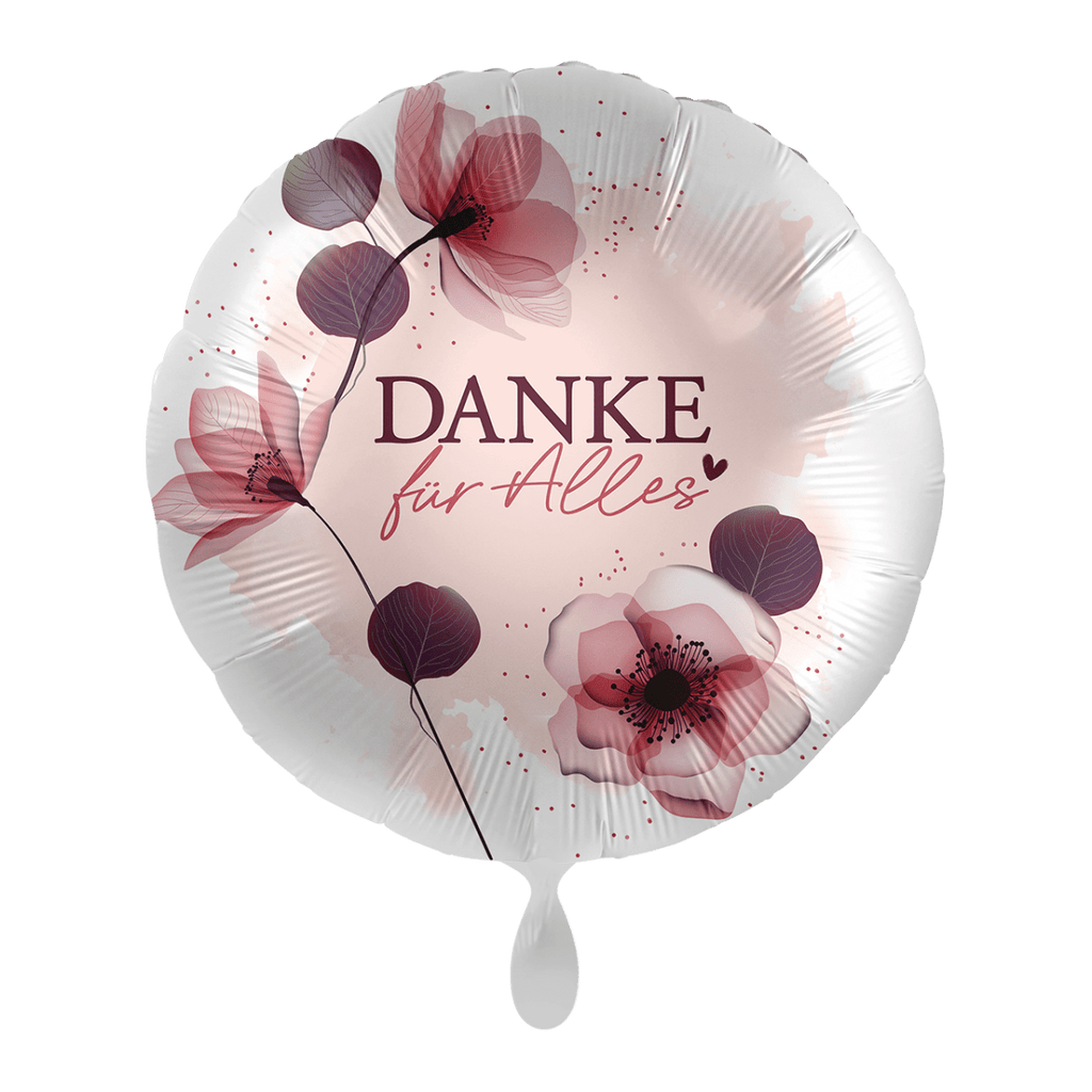 Danke für alles Ballon (mit Helium gefüllt) - Herz Ballon helium