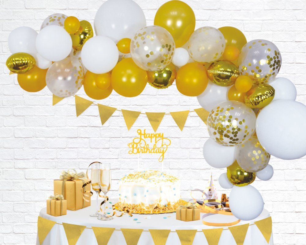 Deko Kit Gołd Girlande Set - Ballon Set