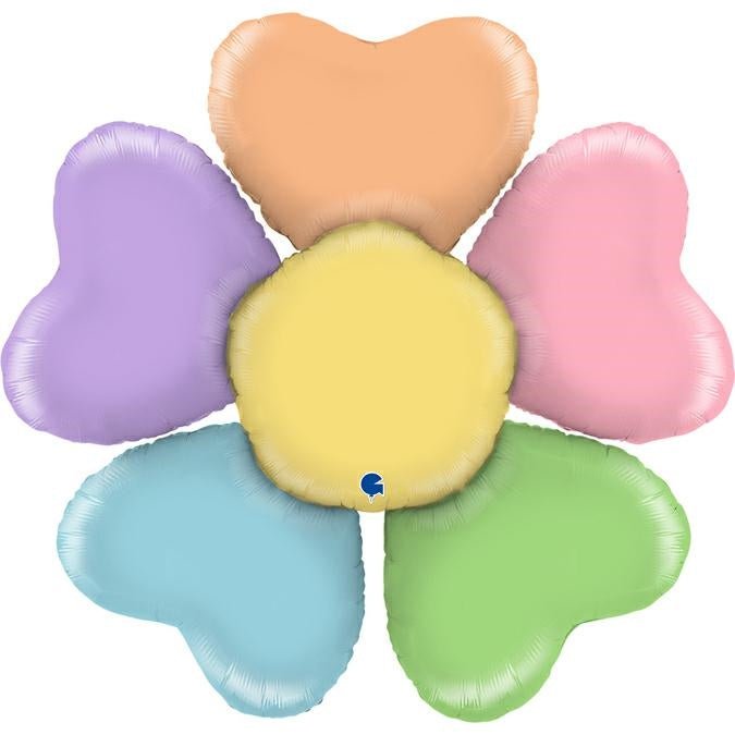 Farbliche Blumen Daisy Ballon (mit Helium gefüllt) - Special message helium rund