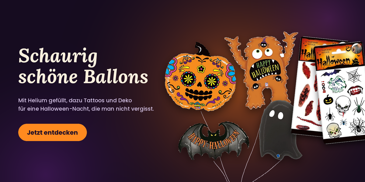 Halloween Ballons Helium gefüllt
