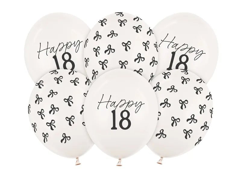 🎈Happy 18 Schere Ballon 🎈 - Latex bedruckt