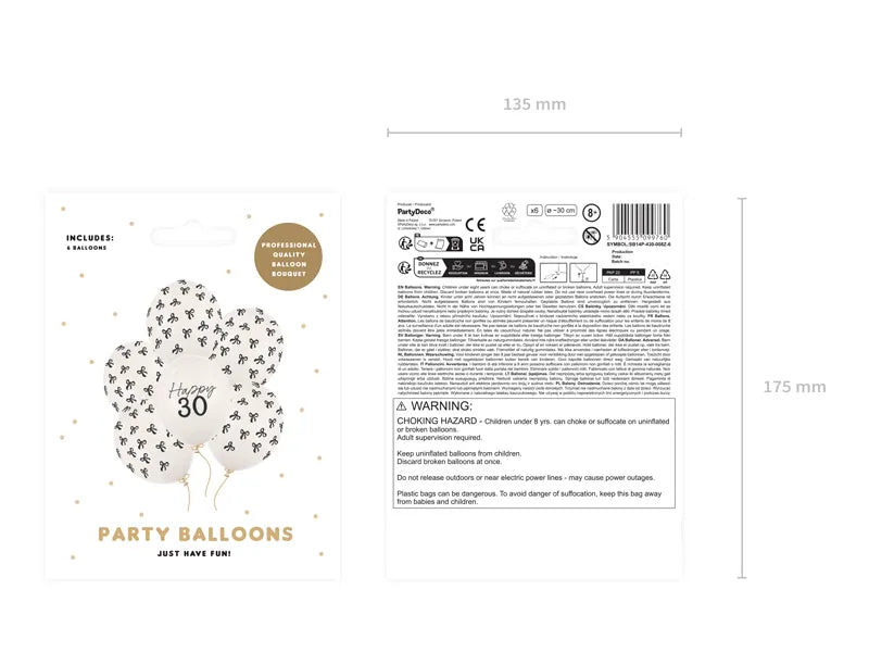 🎈Happy 30 Schere Ballon 🎈 - Latex bedruckt