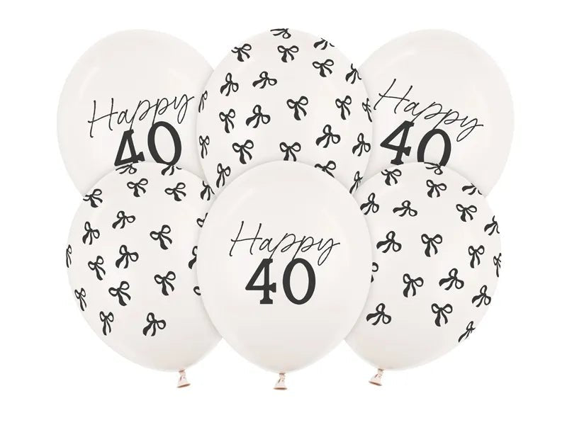 🎈Happy 40 Schere Ballon 🎈 - Latex bedruckt