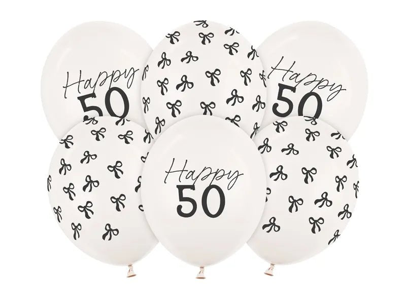 🎈Happy 50 Schere Ballon 🎈 - Latex bedruckt