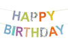 Happy Birthday banner garland color mix 