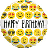 Ballon de joyeux anniversaire Emoji (rempli d'hélium)