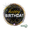 Happy Birthday Metallic Ballon (mit Helium gefüllt)