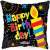 Ballon carré Joyeux Anniversaire (rempli d'hélium)