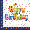 18 serviettes d'anniversaire or 