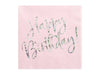 Happy Birthday Rose Gold Napkins 