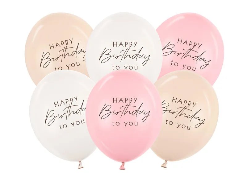 Happy Birthday to you pink Ballon - Latex bedruckt
