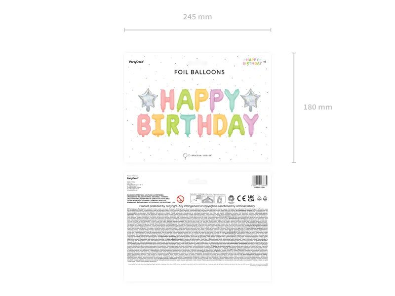 Happy Birthday XL Ballon Banner mix - Ballon Banner