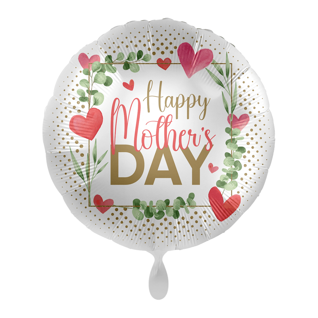 Happy Mother's Day Ballon (mit Helium gefüllt) - Herz Ballon helium