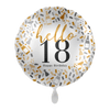 Hello 18 Glückwunsch Geburtstag Ballon (mit Helium gefüllt)