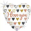 Je t'aime ballon coeur (rempli d'hélium) 