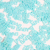 Künstliche Konfetti Blauer Text BABY