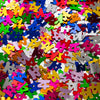 Künstliche Konfetti Multicolor Zahl 14