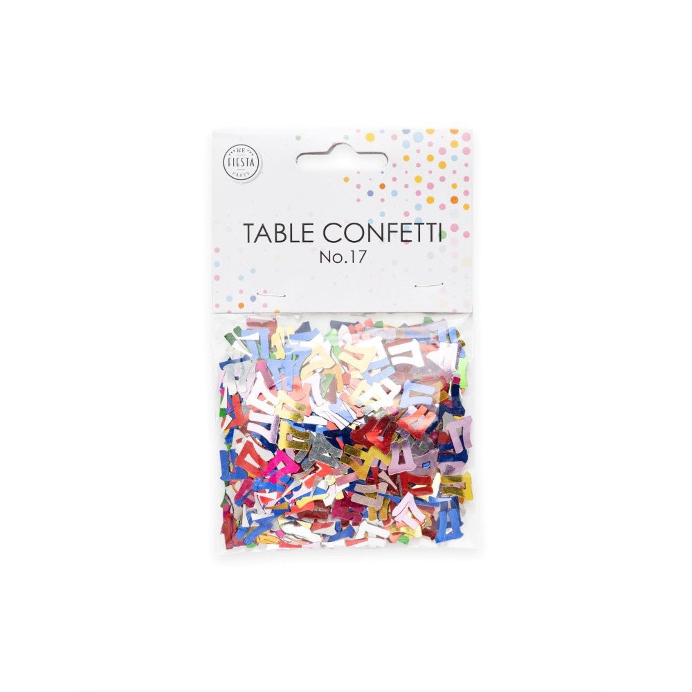 Künstliche Konfetti Multicolor Zahl 17 - Konfetti