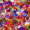 Künstliche Konfetti Multicolor Zahl 21