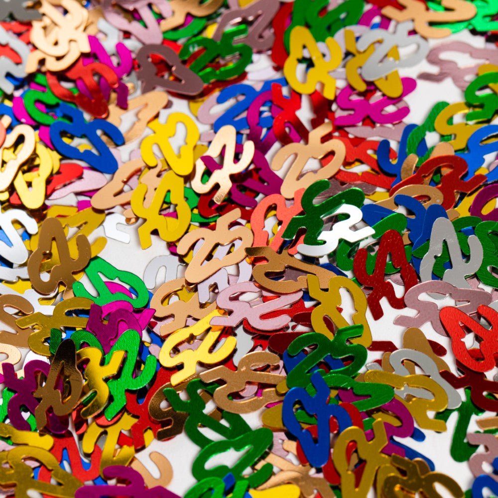 Künstliche Konfetti Multicolor Zahl 25 - Konfetti