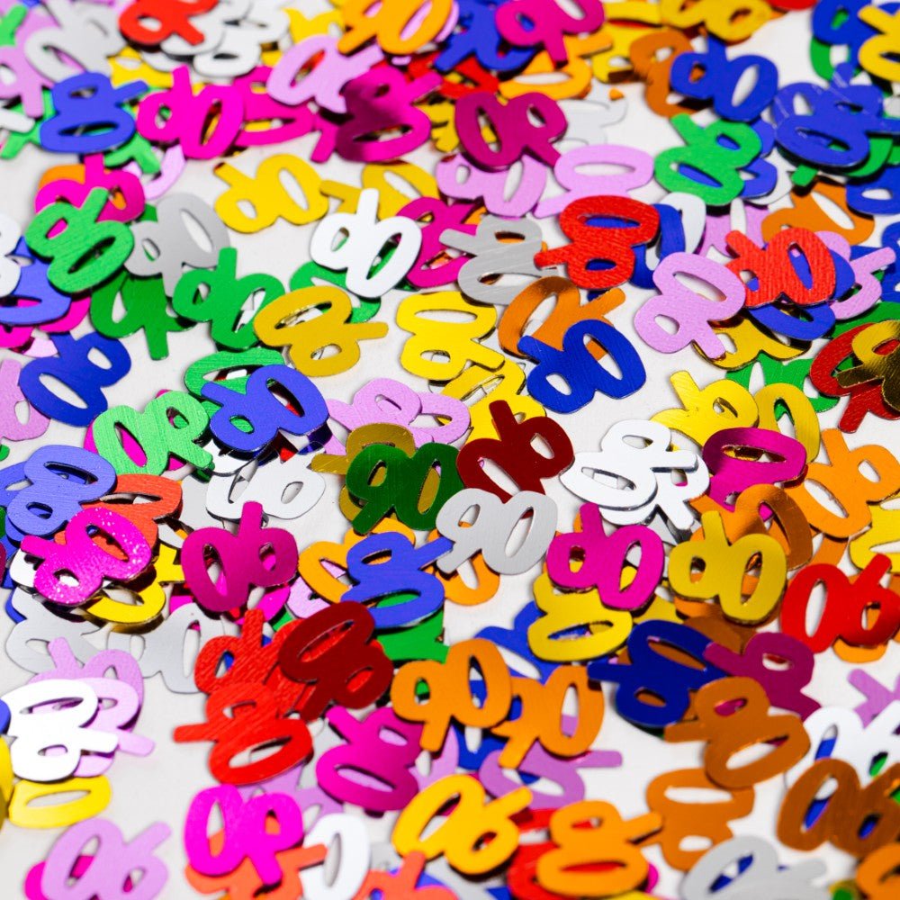 Künstliche Konfetti Multicolor Zahl 90 - Konfetti