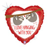Ballon Emoji Joyeuse Saint-Valentin (rempli d'hélium)