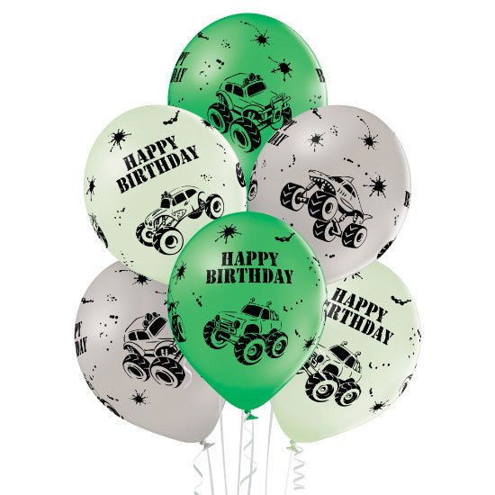 Monster Truck Happy Birthday Ballon - Latex bedruckt