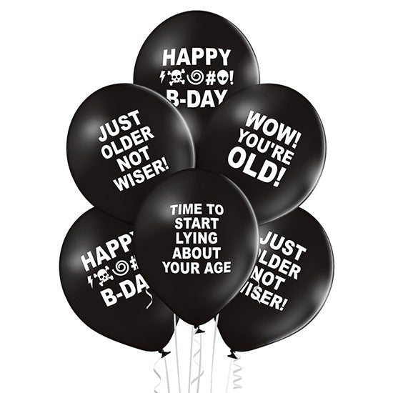 Mürrische Happy Birthday Sprüche Ballon - Latex bedruckt