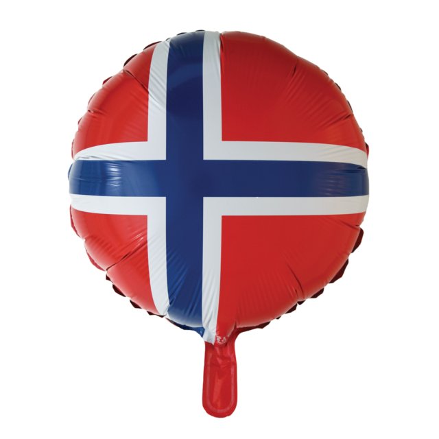 Norwegen Fahne Ballon (mit Helium gefüllt) - Rund Ballon helium
