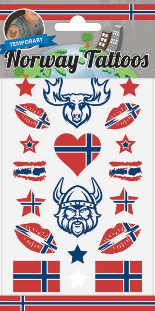 Norwegen Fan Tattoos temporär - Temporäre Tattoos