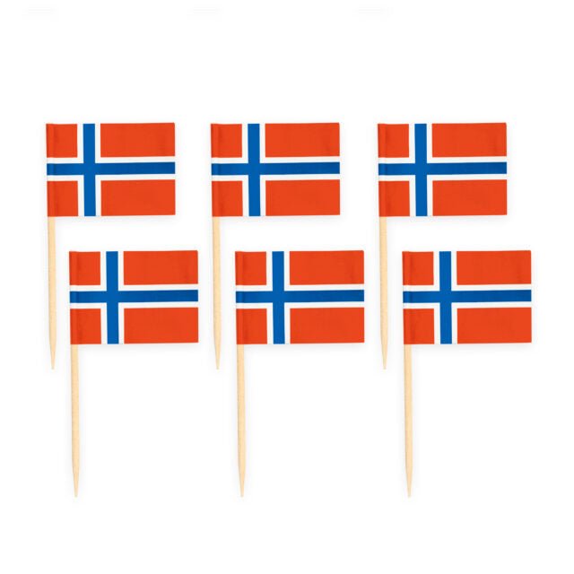 Norwegen Mini Fahnen Sticks - Flaggen Sticks