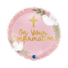 On Your Confirmation Pink Ballon (mit Helium gefüllt)