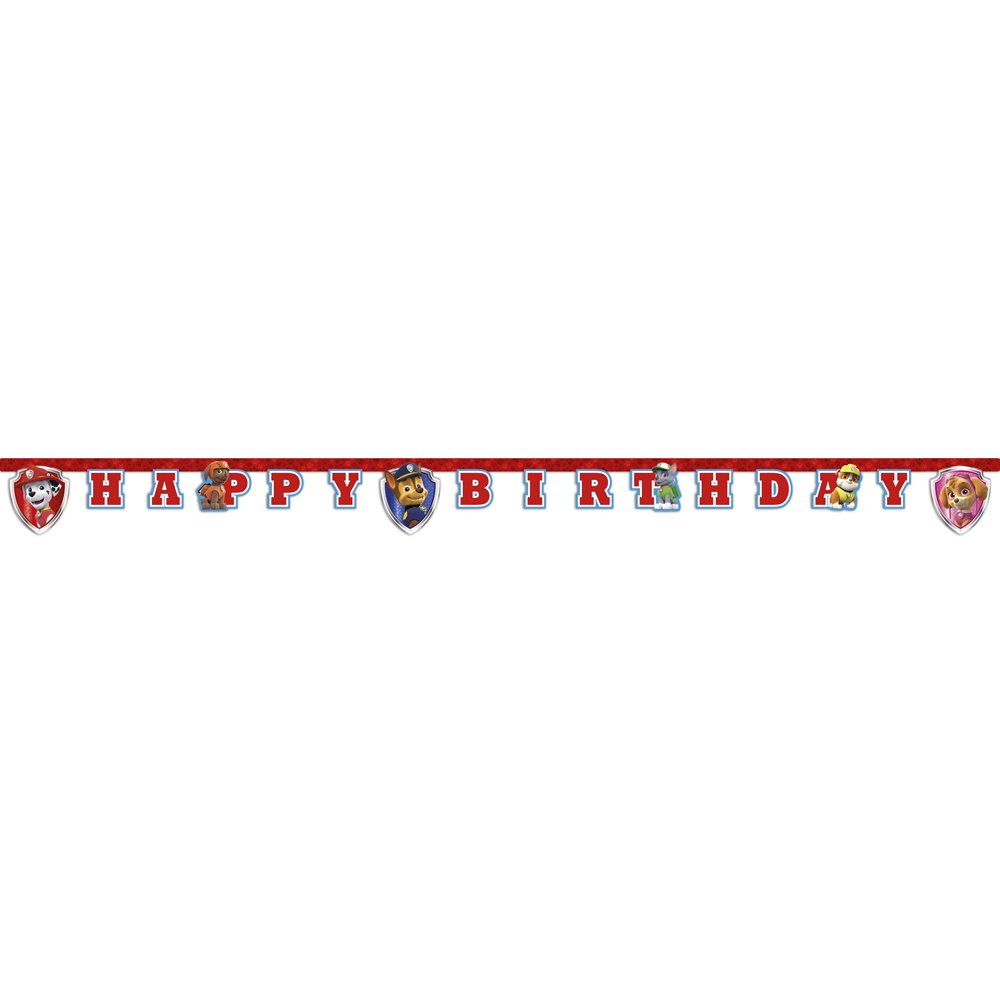 Paw Patrol Happy Birthday Banner - Girlanden Banner