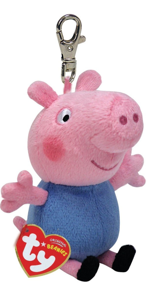 Peppa Pig George Schlüsselanhänger - Original TY - Plüschtier