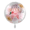 Pink & Shiny Secco Birthday Ballon (mit Helium gefüllt)