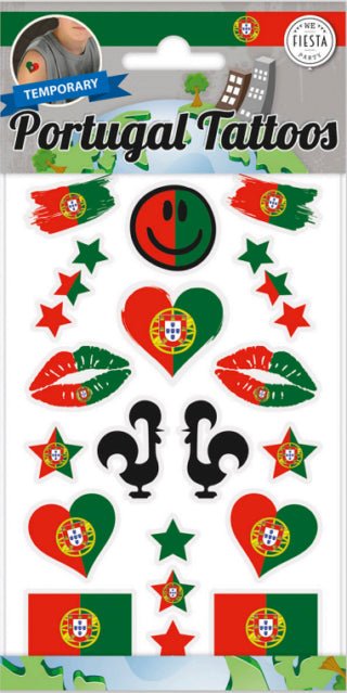 Portugal Fan Tattoos temporär - Temporäre Tattoos